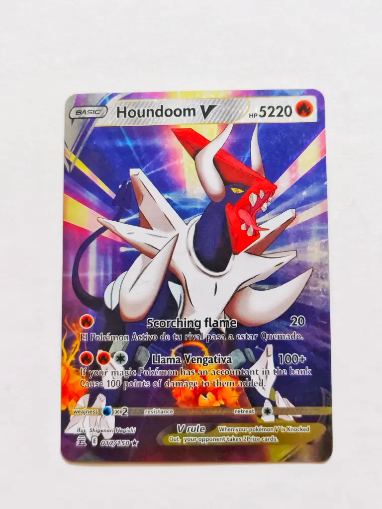 Houndoom pokemon playing card for kids