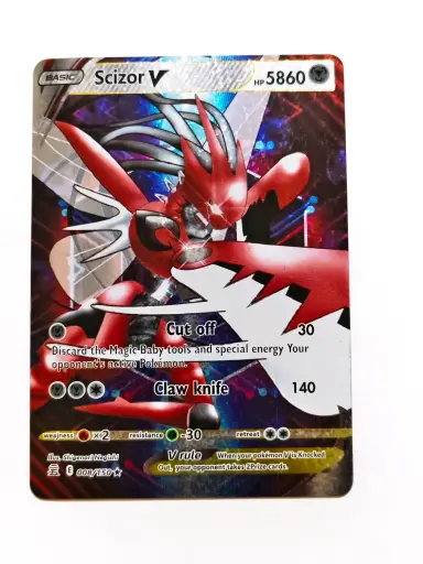 Scizor pokemon playing card for kids