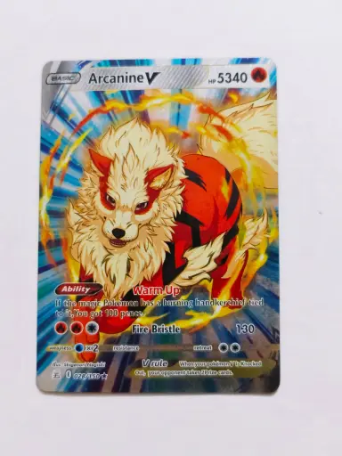 Arcanine pokemon playing card for kids